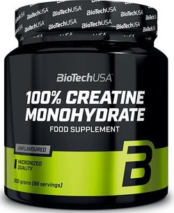 100% CREATINA MONOHIDRATO MICRONIZADA 300G Biotech USA