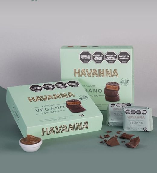 Alfajores Havanna - VEGANO 70% Cacao - 4 (sin gluten)