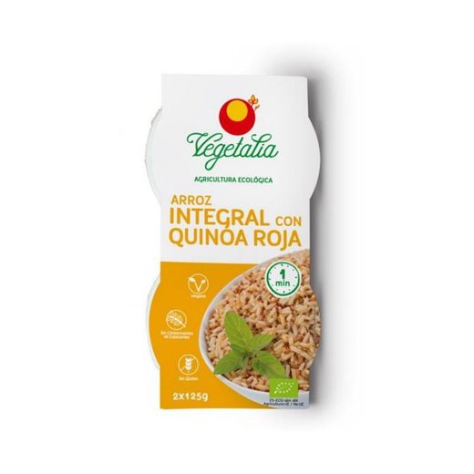 ARROZ INTEGRAL CON QUINOA ROJA BIO VASO 2X125G VEGETALIA