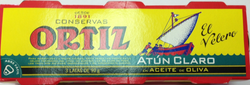 ATÚN CLARO EN ACEITE DE OLIVA ORTIZ 3x 92G