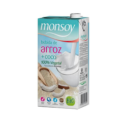 Bebida de arroz y coco Monsoy 1L sin gluten