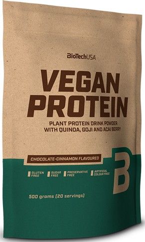 BioTechUSA Vegan Protein 500 gr Chocolate-Canela