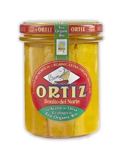 Bonito del Norte en Aceite de Oliva Virgen Extra Ecológico Ortiz tarro 220G