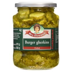 Burger Gherkins Mrs.Elswood 360g