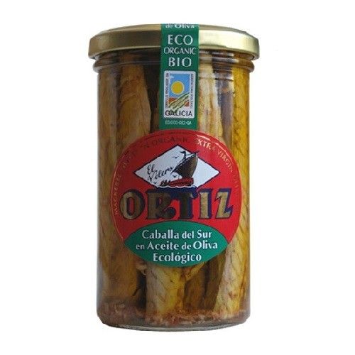 Caballa del Sur en Aceite de Oliva Ecológico Ortiz 250G