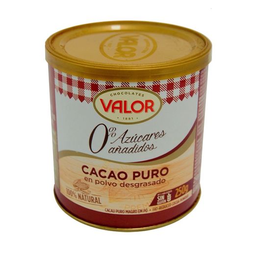 CACAO VALOR PURO EN POLVO 250GR X6 S.AZUCARES