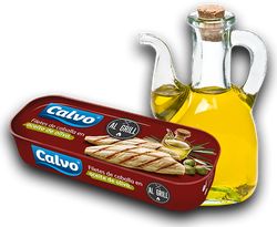 CALVO Filetes de caballa en aceite de oliva al grill lata 78 g