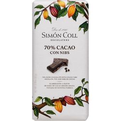 Chocolate 70% cacao Simón Coll 85G