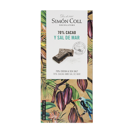 Chocolate 70% Cacao y Sal de Mar Simón Coll 85gr