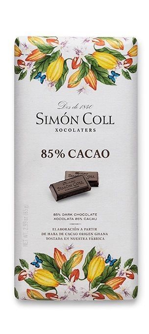 Chocolate 85% cacao Simón Coll 85G