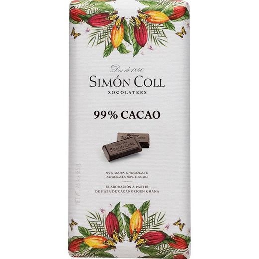 Chocolate 99% cacao Simón Coll 85G