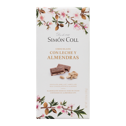 Chocolate con leche y almendras Simón Coll 85G