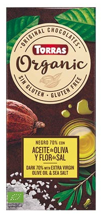 Chocolate Torras Negro 70% Bio Acei. Flor de sal 100g