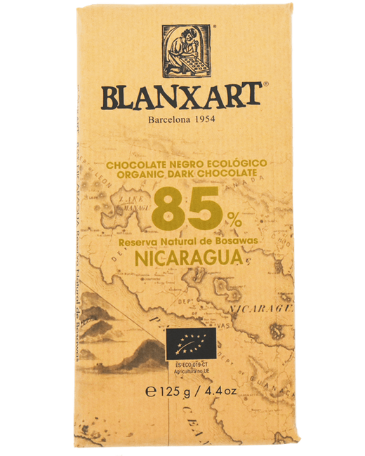 Chocolate negro ecológico 85% Blanxart 125G