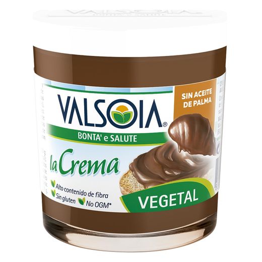 Crema de cacao con avellanas y soja Valsoia sin gluten 200G