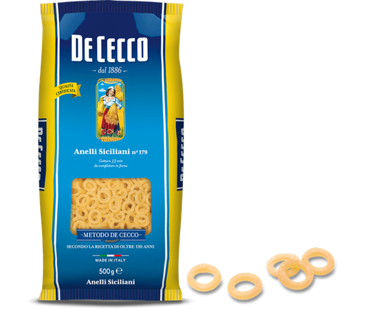 De cecco pasta di semola anelli siciliani n°179 500g