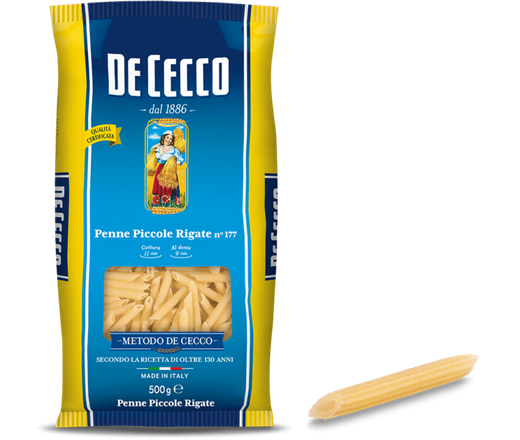De cecco pasta di semola penne piccole rigate n°177 500 gr