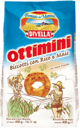 Divella ottimini Galletas con Arroz y Maíz 400 g