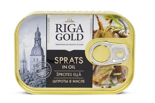ESPADINES AHUMADOS EN ACEITE RIGA GOLD - LATA 100 GRS.