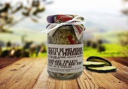 Filetti di melanzane, menta e peperoncino 280 g.Calabria