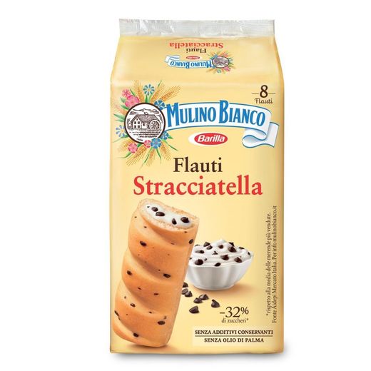 Flauti stracciatella 8 pezzi 280g Mulino Bianco