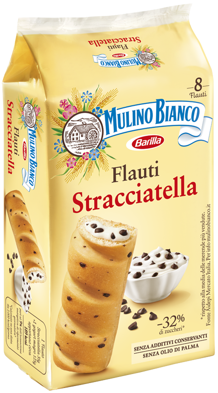Flauti stracciatella 8 pezzi 280g Mulino Bianco