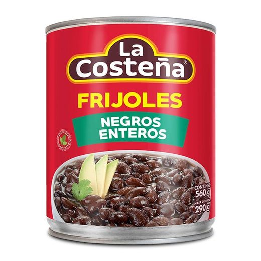Frijoles negros enteros La Costeña 560G