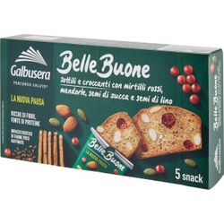 Galbusera belle buone snack mandorle e mirtilli 150 gr