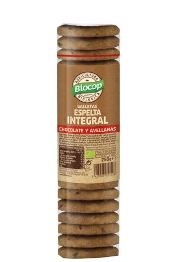 Galleta espelta integral chocolate avellanas Biocop 250G