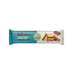 Galletas Deliciosas Rellenas De Chocolate Negro Biocop 150g