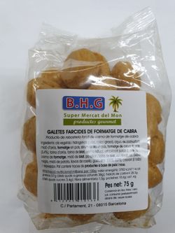 Galletas rellenas de queso de cabra BHG 75G