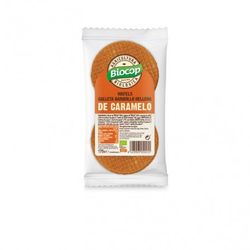 Galletas tipo barquillo rellenas de caramelo Biocop 175G