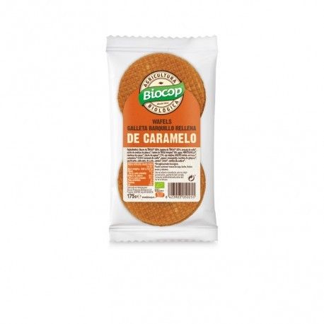 Galletas tipo barquillo rellenas de caramelo Biocop 175G