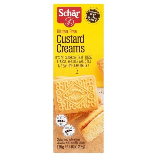 Galletas vainilla custard Schär 125G sin gluten