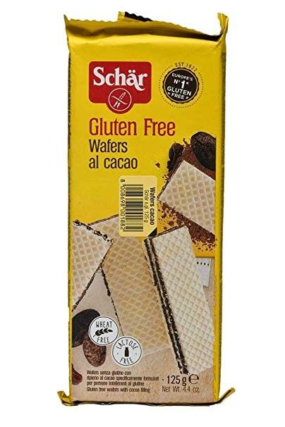 Galletas Wafers al cacao Schär 125G sin gluten