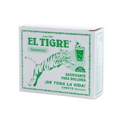 Gasificante y gaseosa endulzada El Tigre x8 sobres
