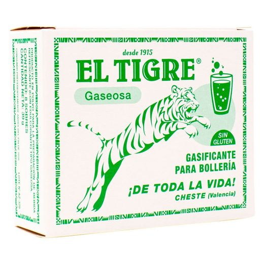 Gasificante y gaseosa endulzada El Tigre x8 sobres