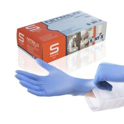 GUANTES DE NITRILO NEGRO TALLA S CAJA 100 UNID