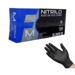 GuanteS Nitrilo sin polvo santex azul Talla M 100 Unidades Santex