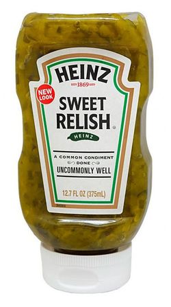 Heinz Sweet Relish Squeeze, aderezo de pepinillo dulce de 375ml