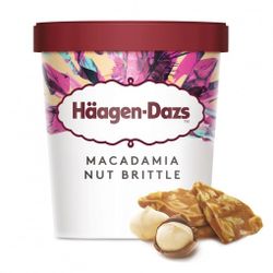 Helado de nuez de macadamia Häagen Dazs sin gluten 400 g.