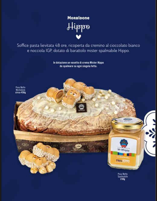 Hipopótamo kinder morbidone+crema Hipo 230g