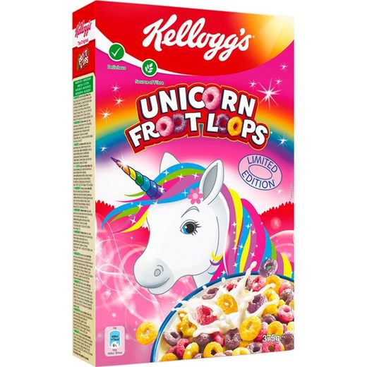 KELLOGG'S Unicorn Froot Loops cereales de desayuno paquete 375 g
