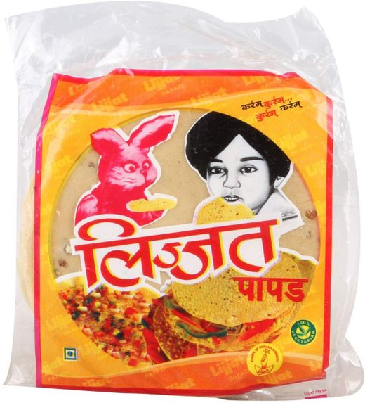 LIJJAT PAPAD URID PLAIN 200G (Papadum)