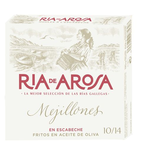 Mejillones en escabeche 10/14 Piezas 115G Ria de Arosa