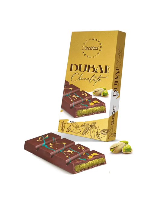 Milk Chocolate & Kadayif Pistachio 100g. Bee Max Dubai