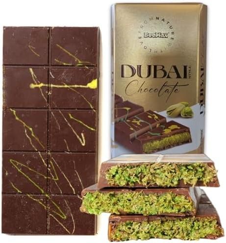 Milk Chocolate & Kadayif Pistachio 100g. Bee Max Dubai