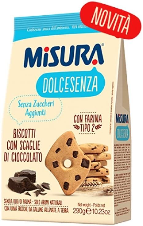Misura Dolcesenza Frollini con Scaglie di Cioccolato 290 g