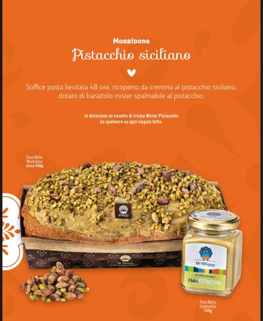 Morbidone Pistacchio Siciliano+crema pistachos 230g