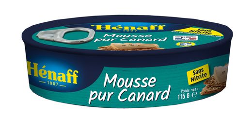 Mousse de pato de primera calidad Hénaff 115g